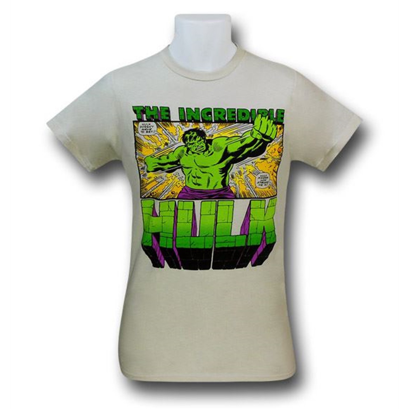 Hulk Knows How Strong He Is! 30 Single T-Shirt, Beige