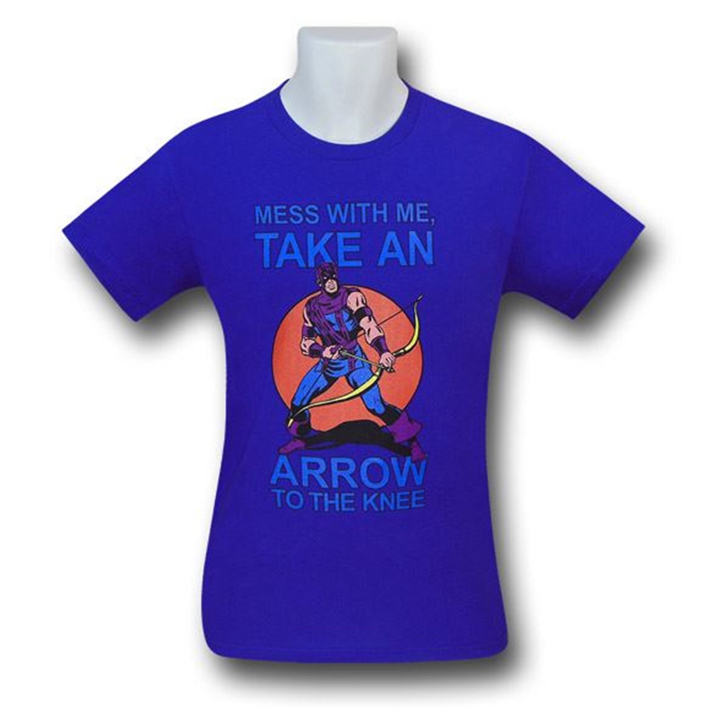 Hawkeye Arrow To The Knee 30 Single T-Shirt, Purple