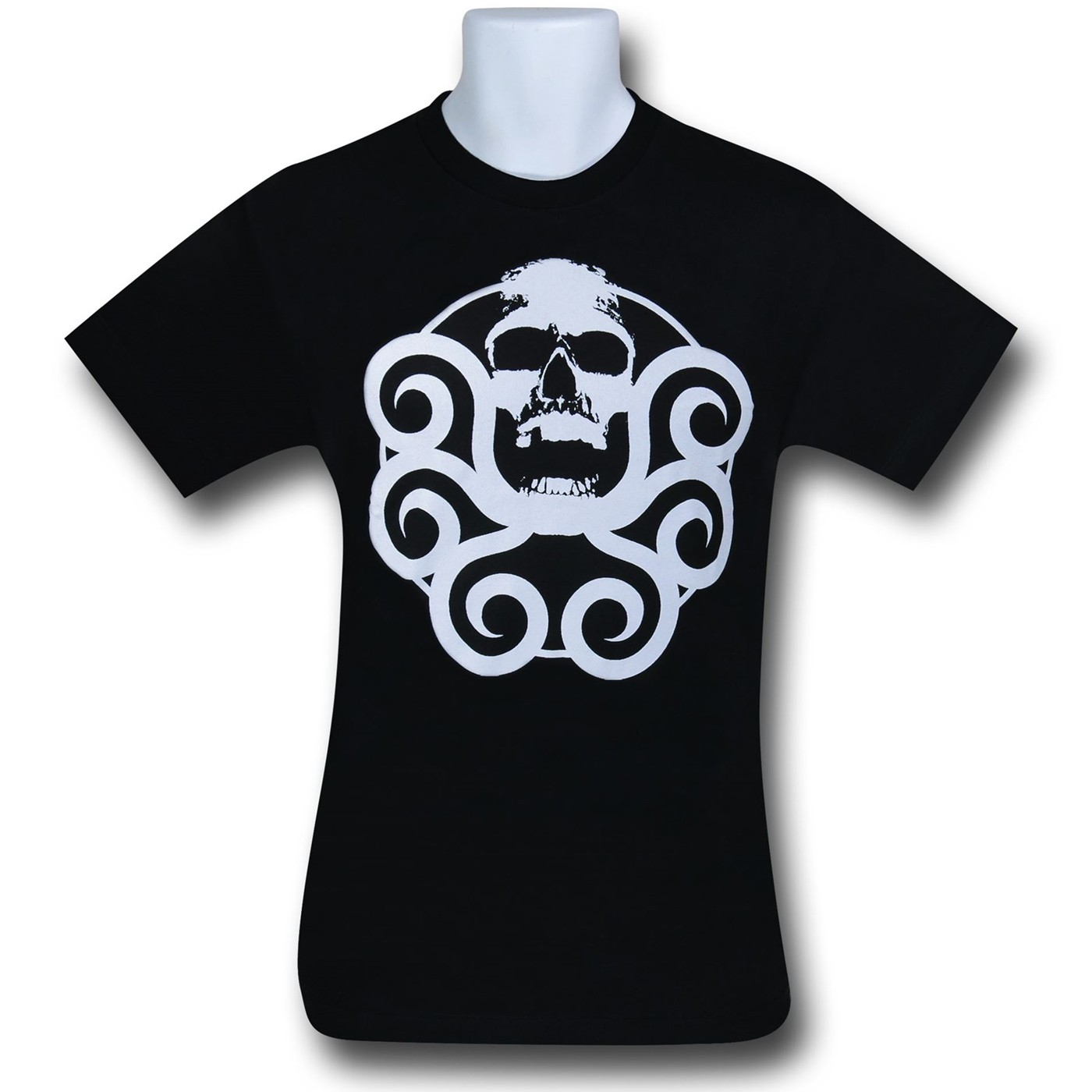 Hydra White Symbol on Black T-Shirt, Black