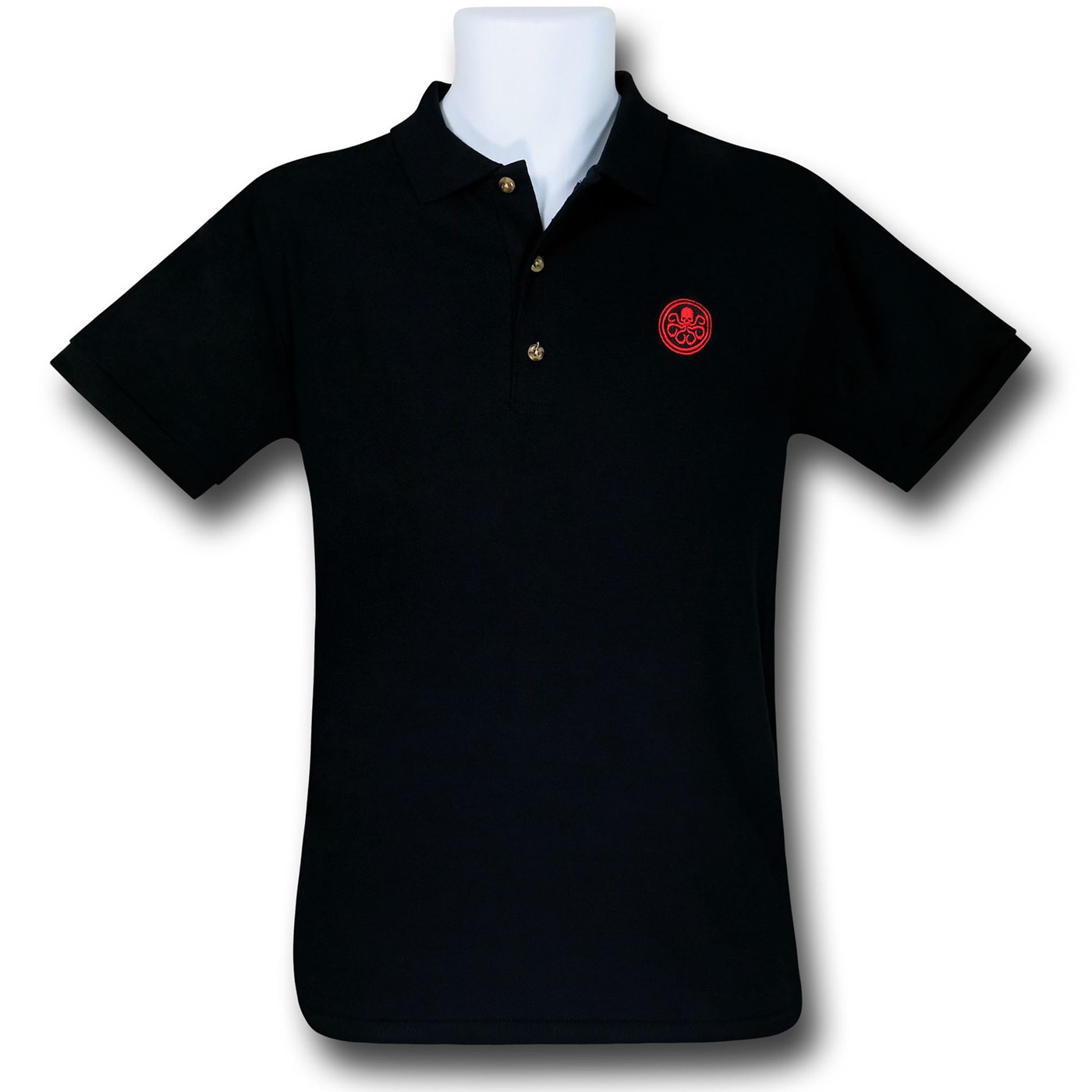 Hydra Symbol Black Polo T-Shirt, Black