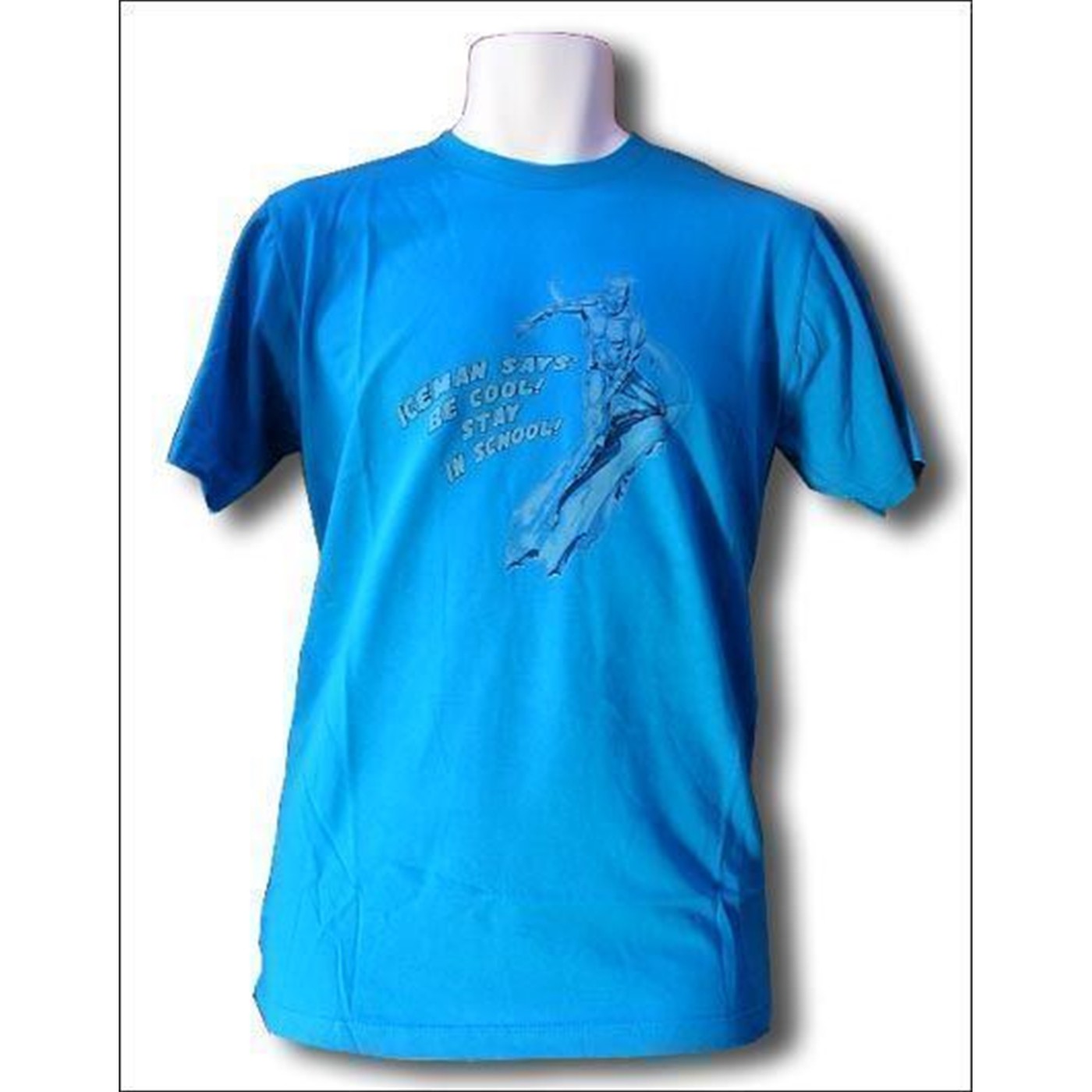 Iceman: Be Cool Stay in School T-Shirt, Blue