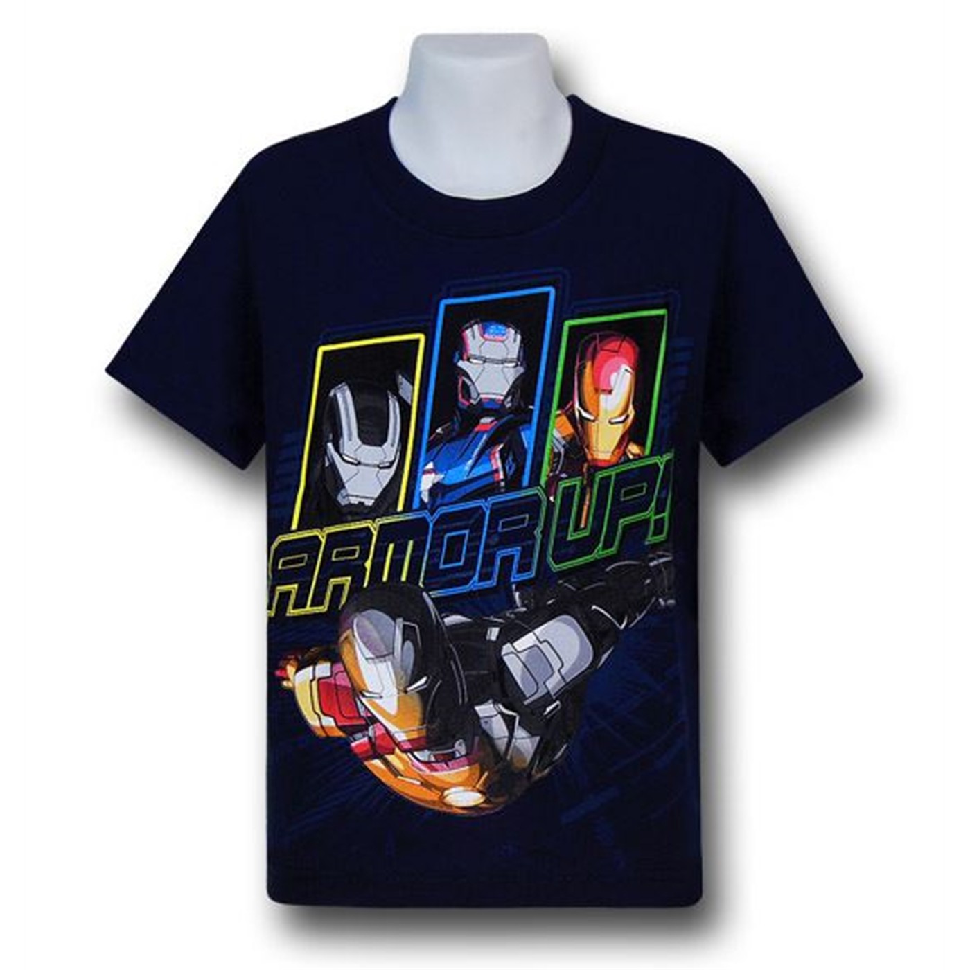 Iron Man 3 Armor Up! Kids T-Shirt, Blue