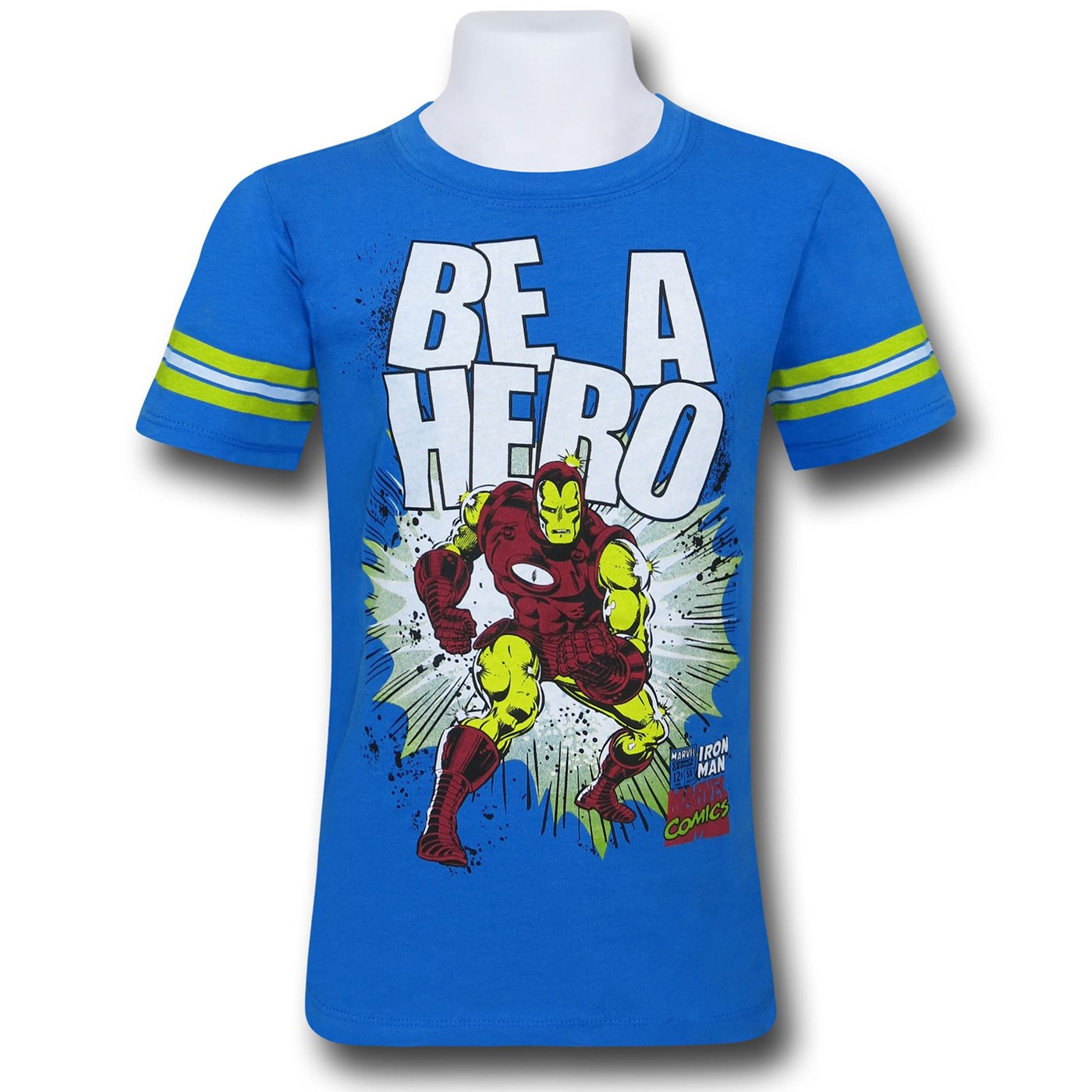 Iron Man Be a Hero Girls Kids T-Shirt, Blue