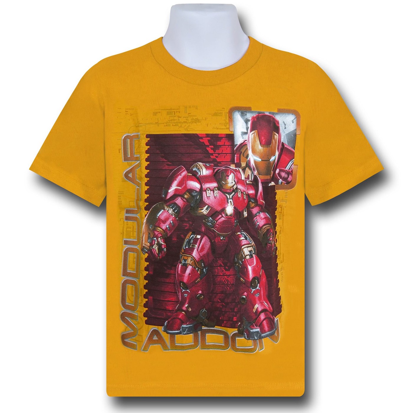 Iron Man Age of Ultron Hulkbuster Kids T-Shirt, Yellow
