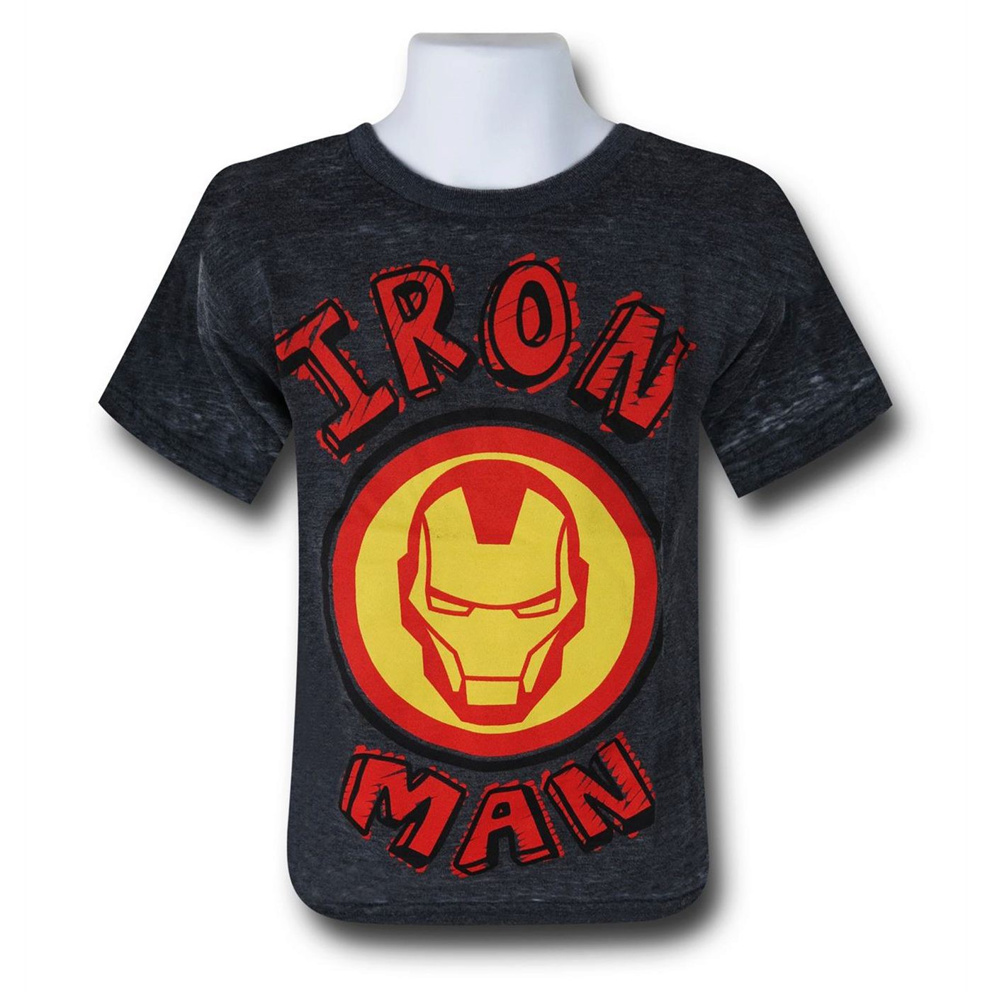 Iron Man Burnout Kids T-Shirt, Grey