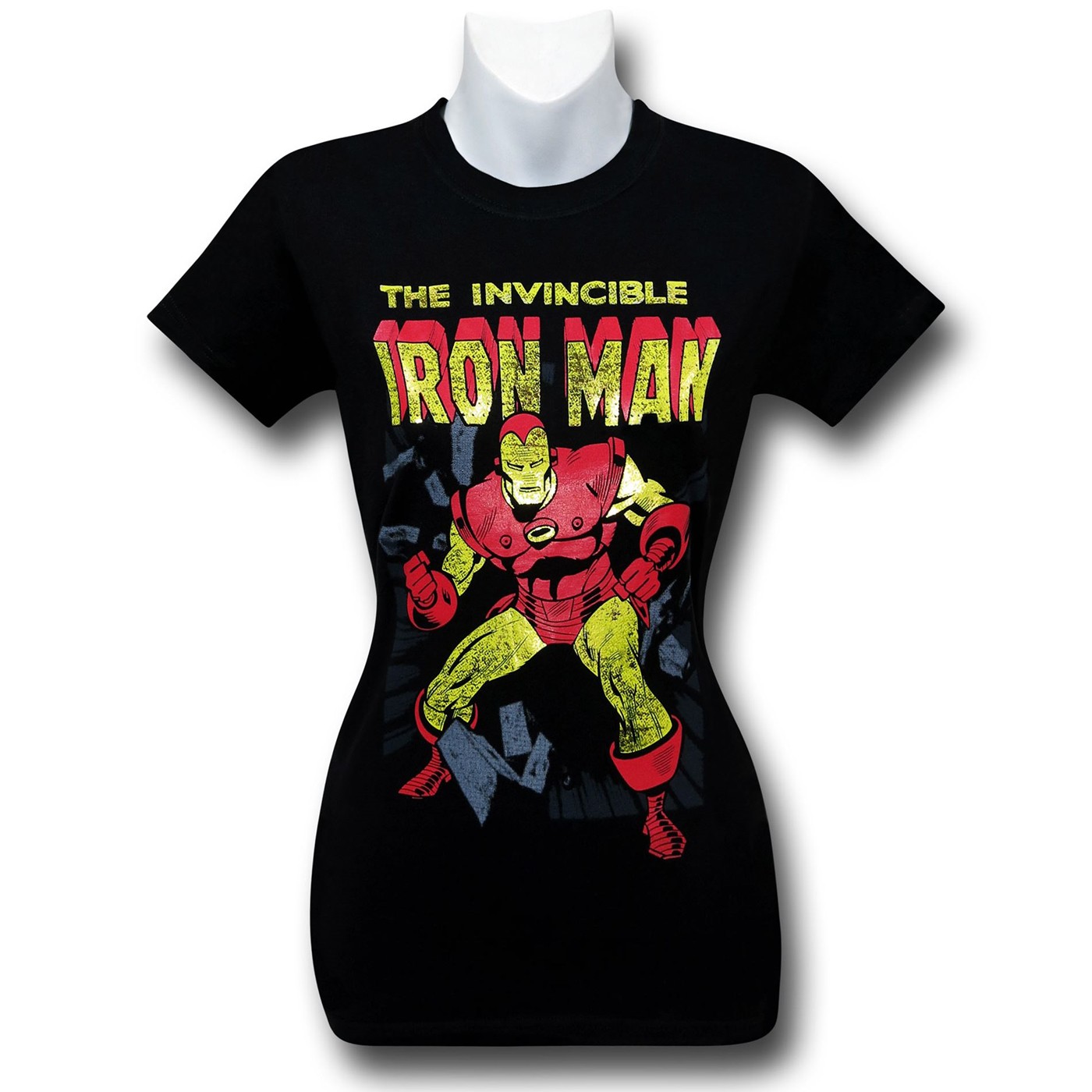 Iron Man Invincible Crash Women's T-Shirt, Black