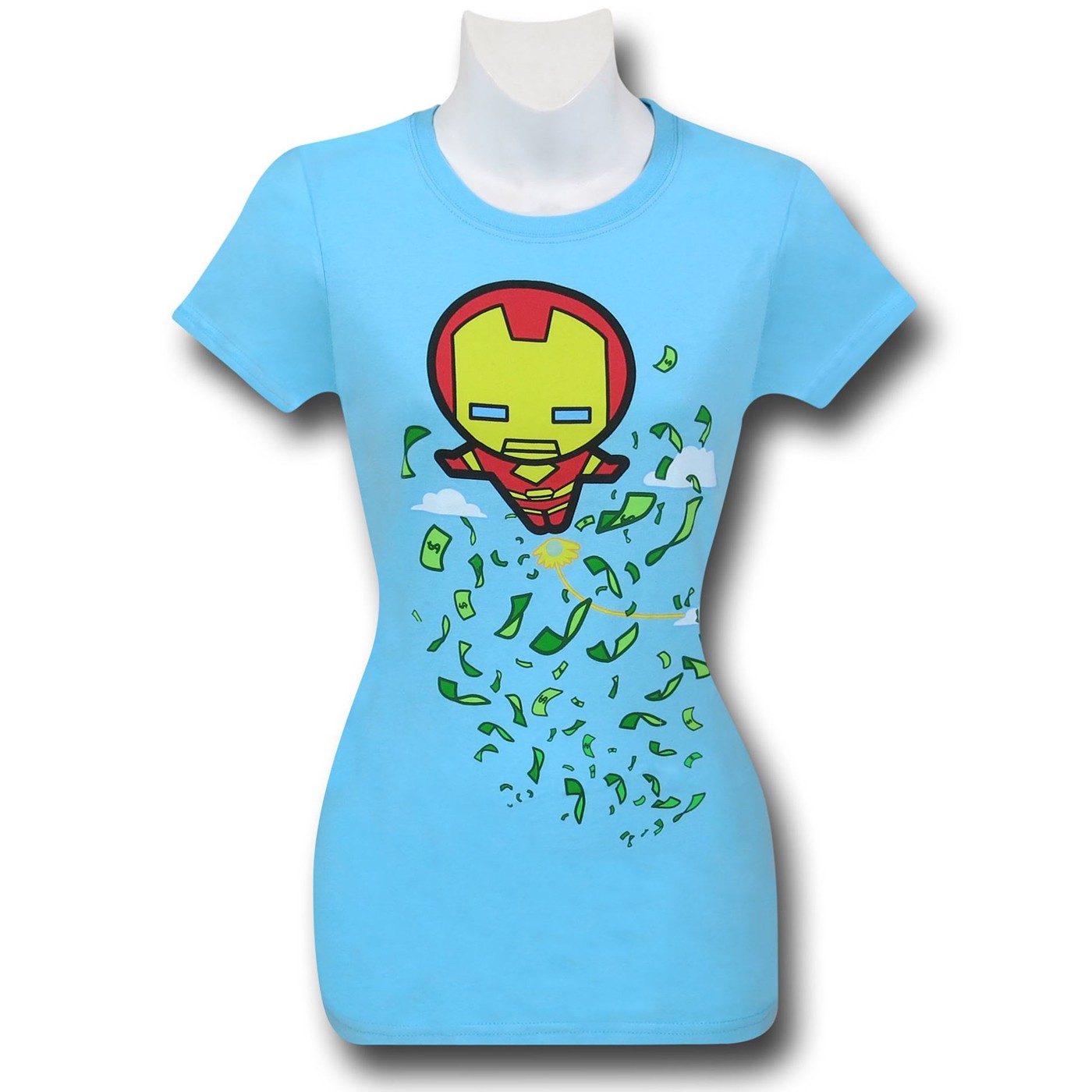 Iron Man Kawaii Flight Women's T-Shirt, Blue