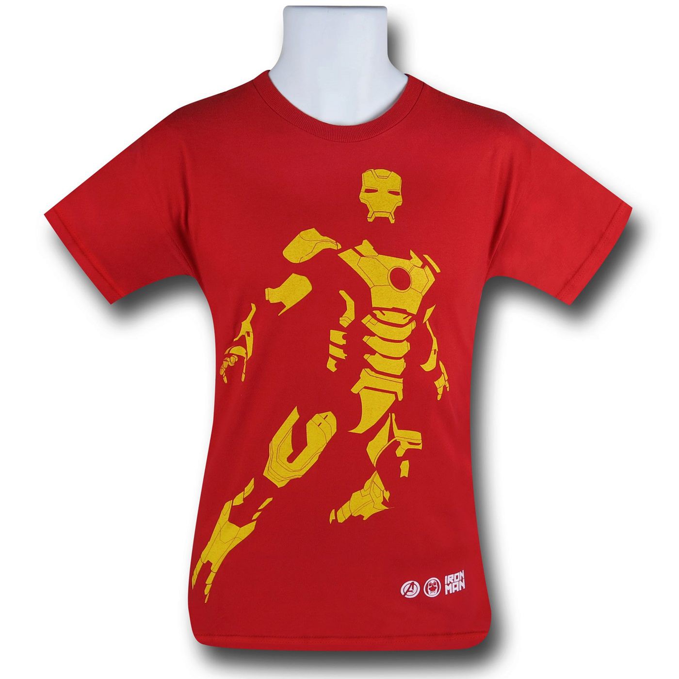 Iron Man Avengers AoU Gold Minimalist T-Shirt, Red