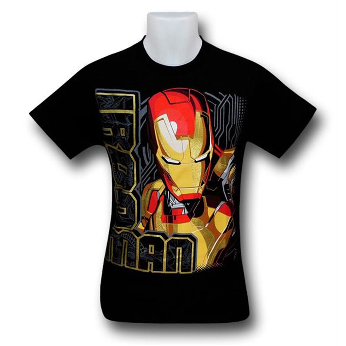 Iron Man Side Glance Kids T-Shirt, Black