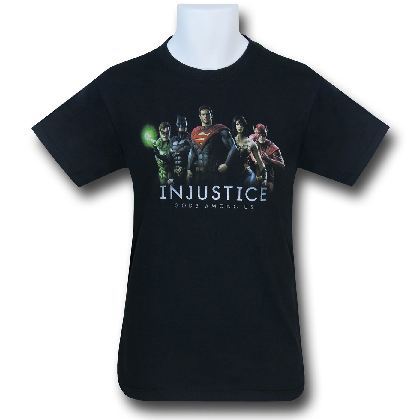 Injustice League Line-Up Black T-Shirt, Black