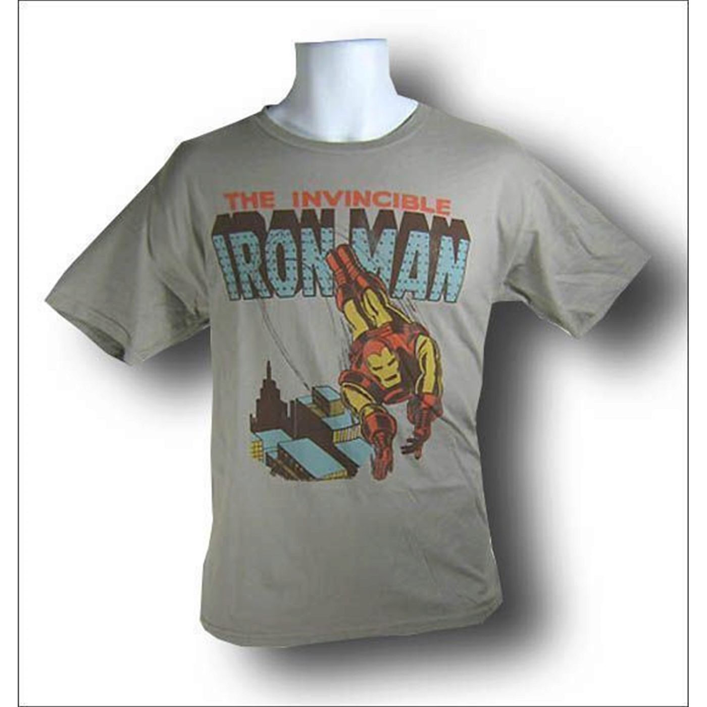 Iron Man Fly by T-Shirt by Junk Food, Grey