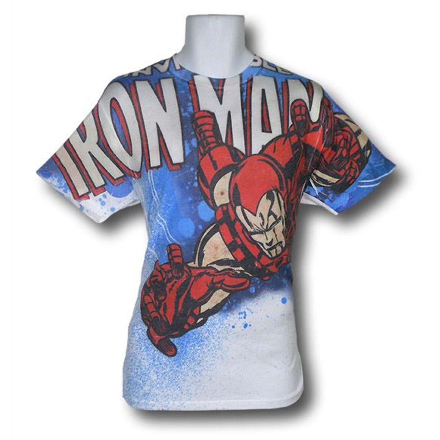 Iron Man Descending Sublimated T-Shirt, White