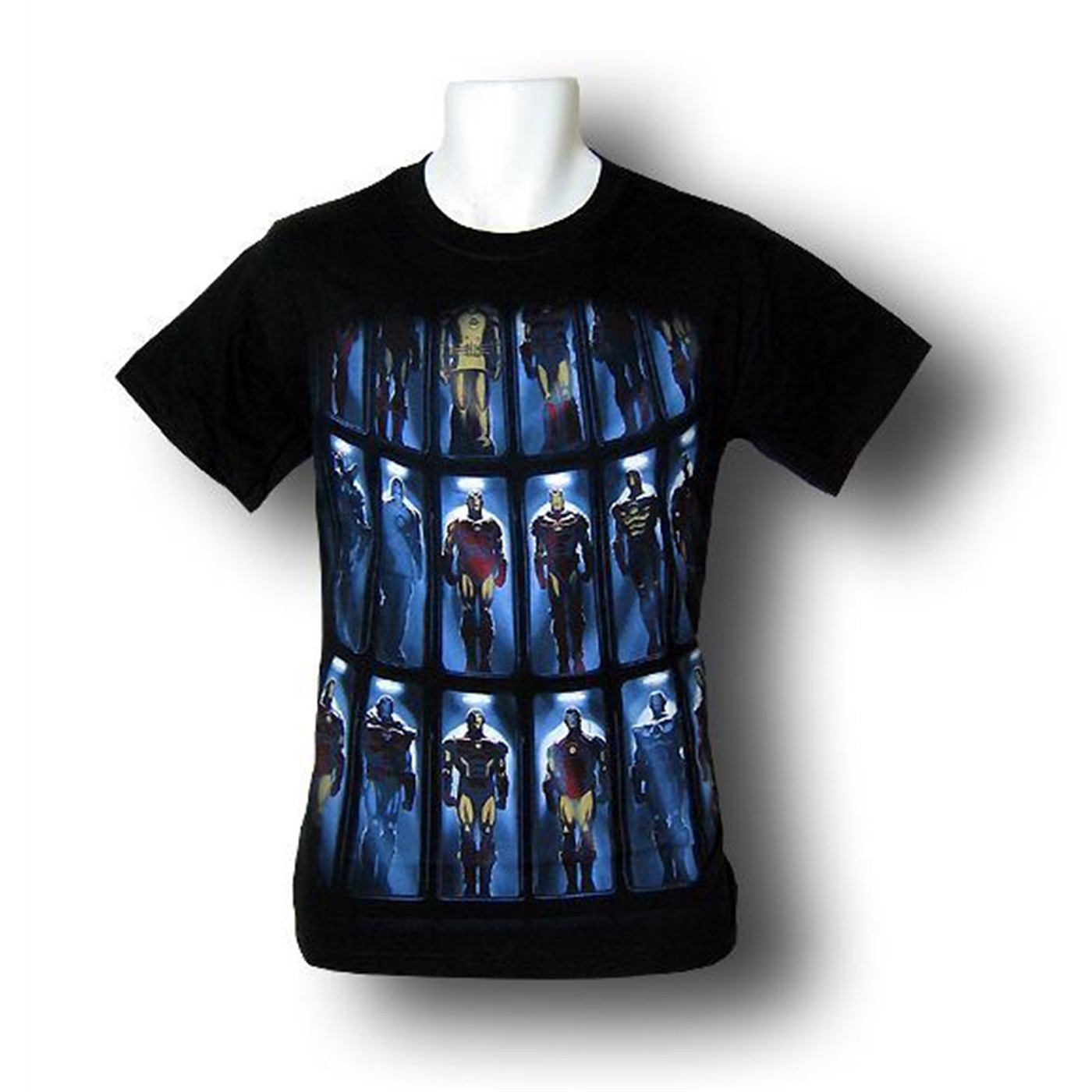 Iron Man Hall of Armor T-Shirt, Black