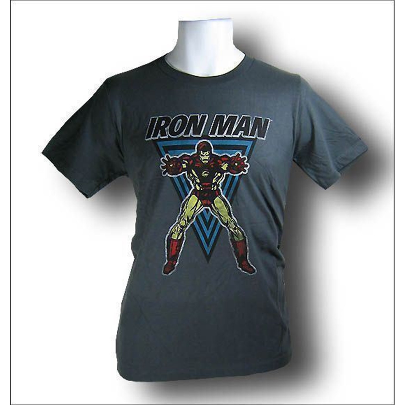 Iron Man Iron Triangle Charcoal T-Shirt, Grey