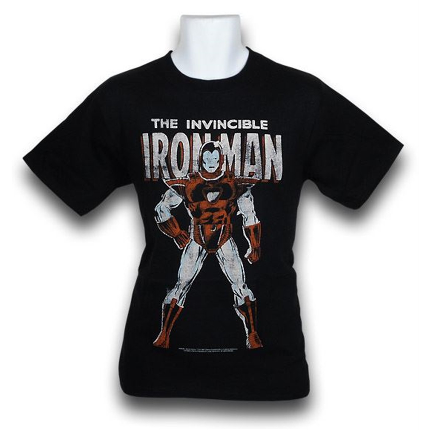 Iron Man Silver Centurion Armor T-Shirt, Black