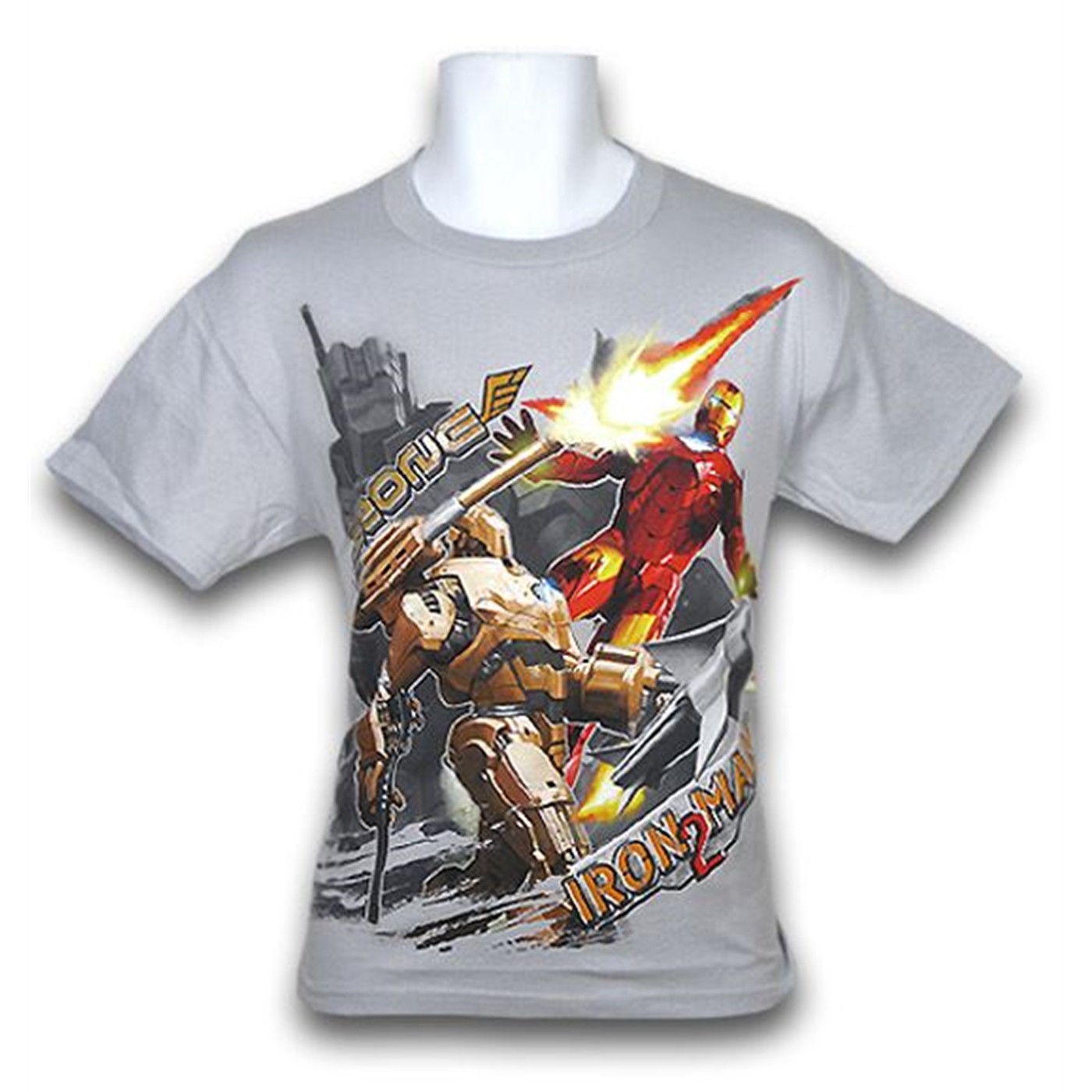 Iron Man Drone Attack T-Shirt, Grey