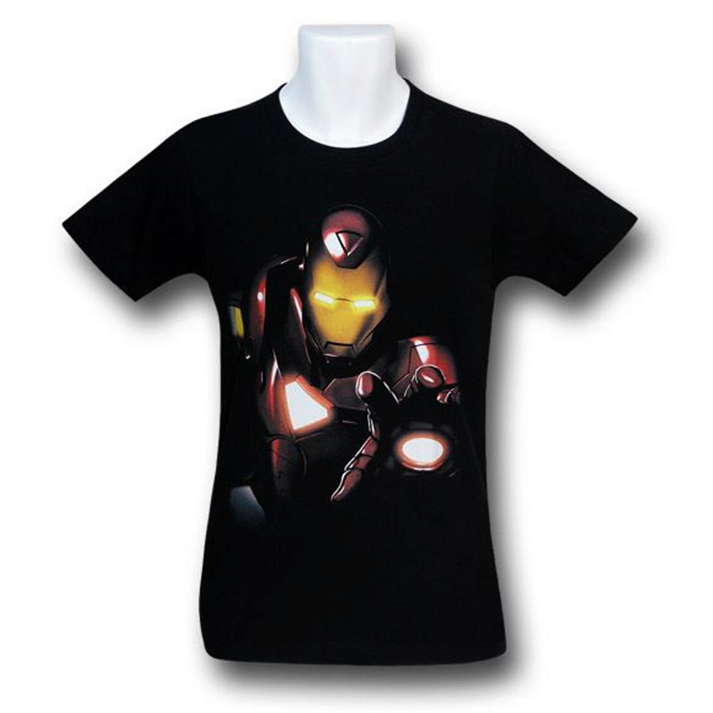 Iron Man Black Portrait 30 Single T-Shirt, Black