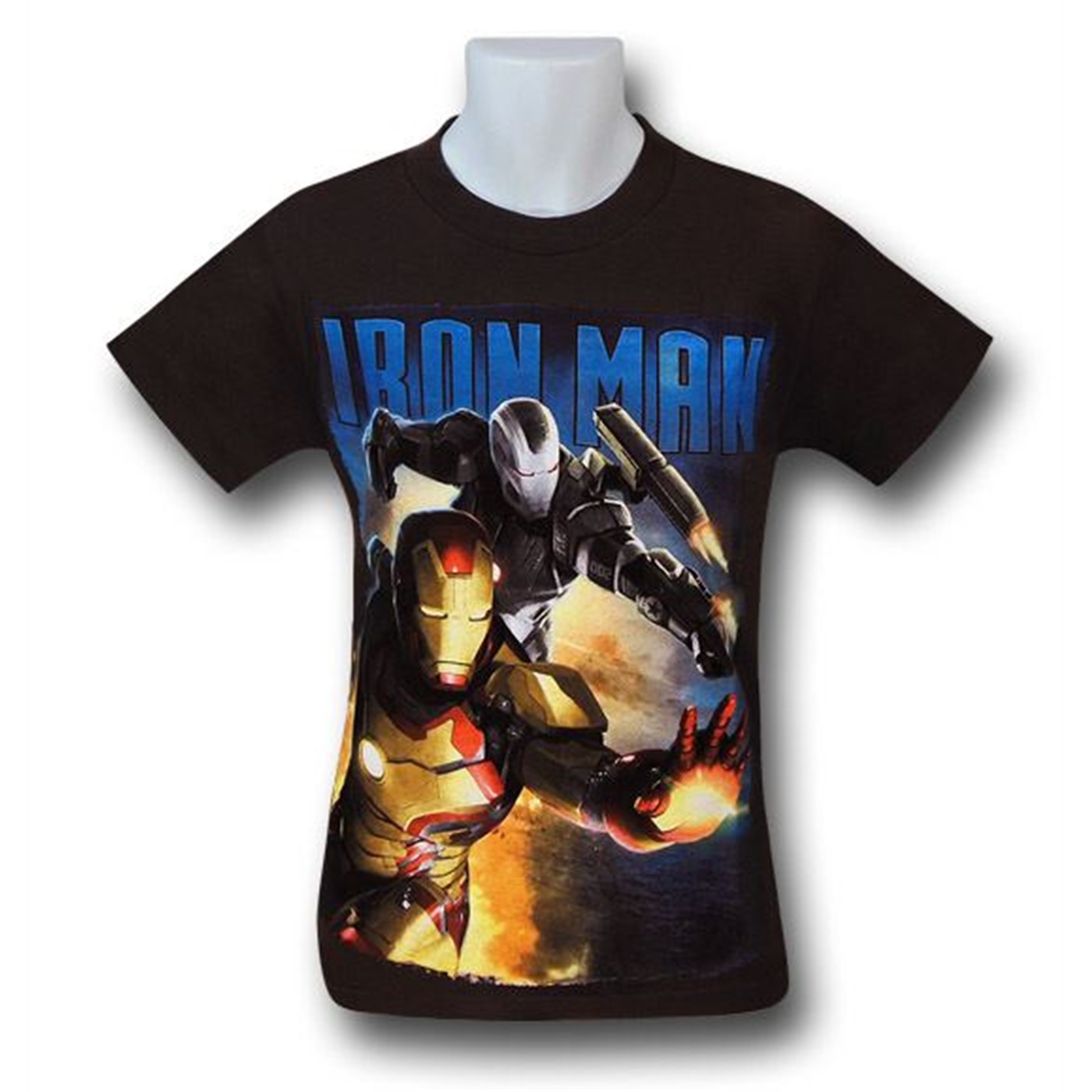 Iron Man Blast Team on Brown T-Shirt, Brown