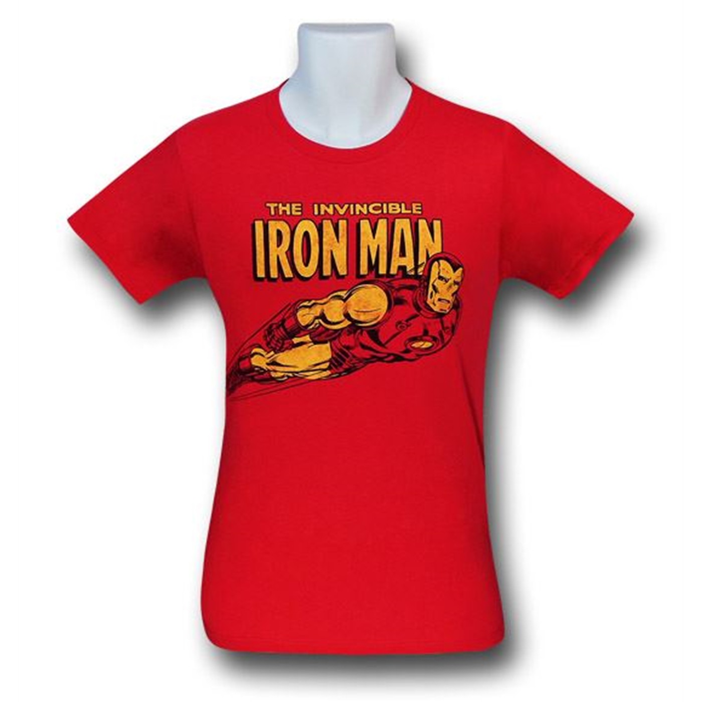 Iron Man Distressed Flight Red 30 Single T-Shirt, Red
