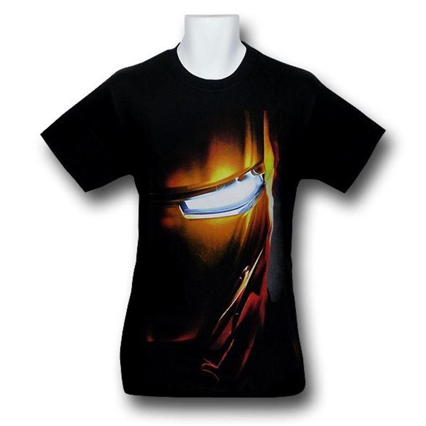Iron Man Face Plate Eye T-Shirt, Black