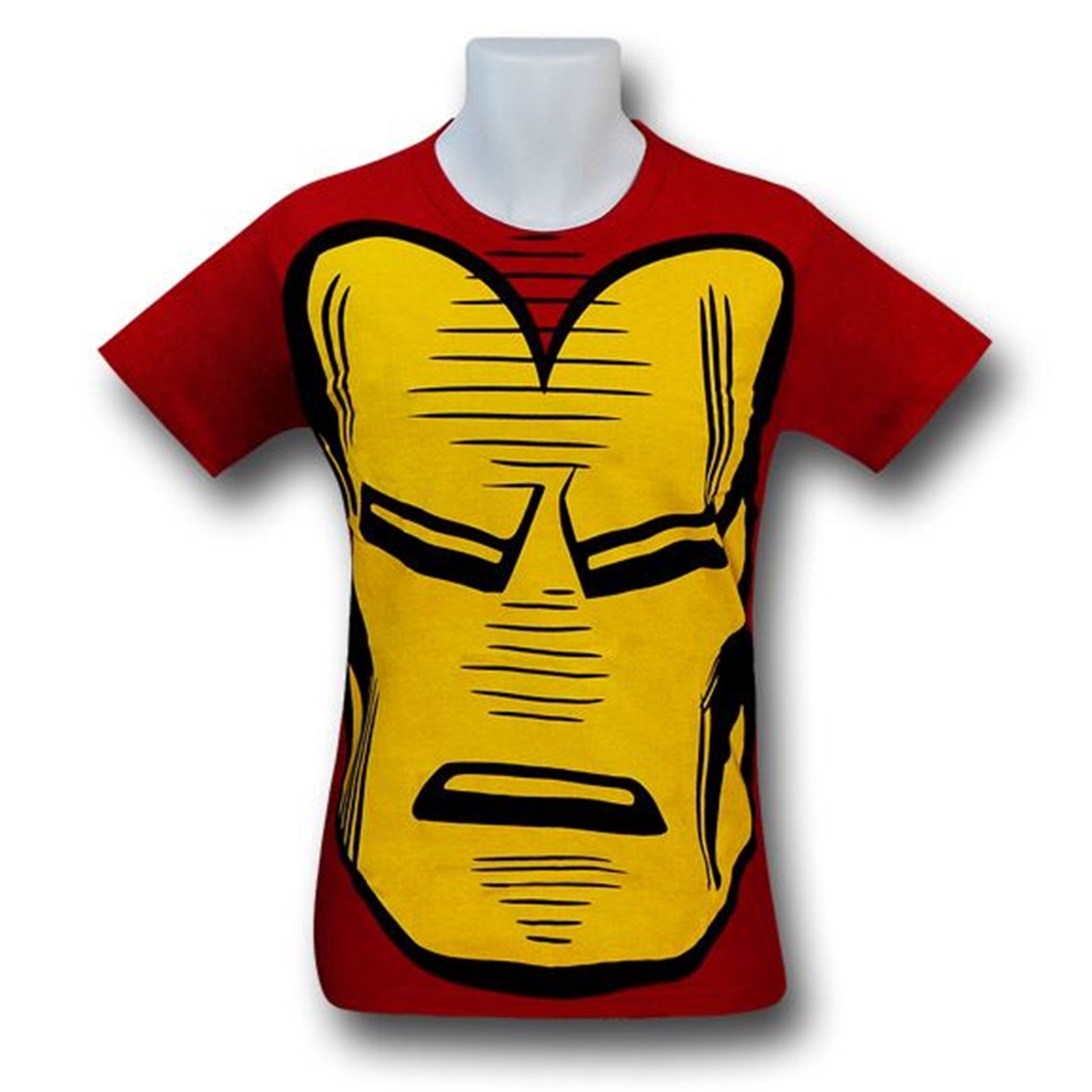 Iron Man Giant Face 30 Single T-Shirt, Red