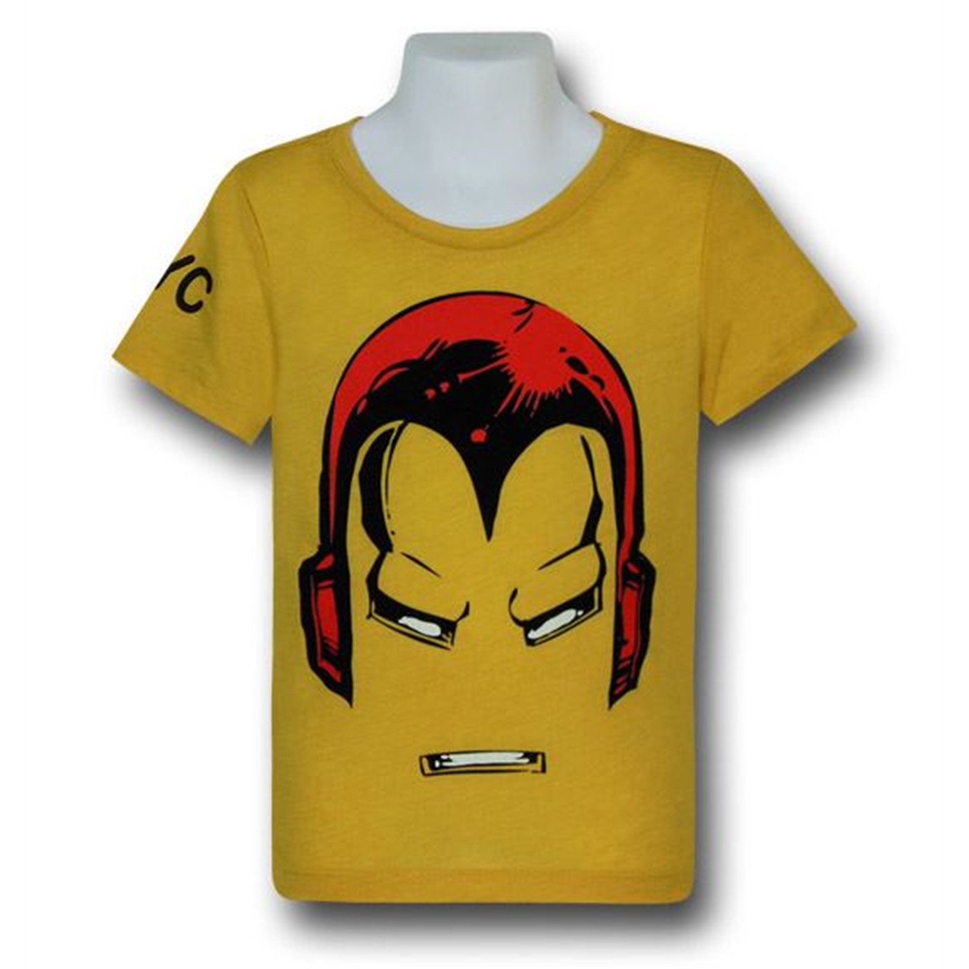 Iron Man Helmet NYC Kids 30 Single T-Shirt, Yellow