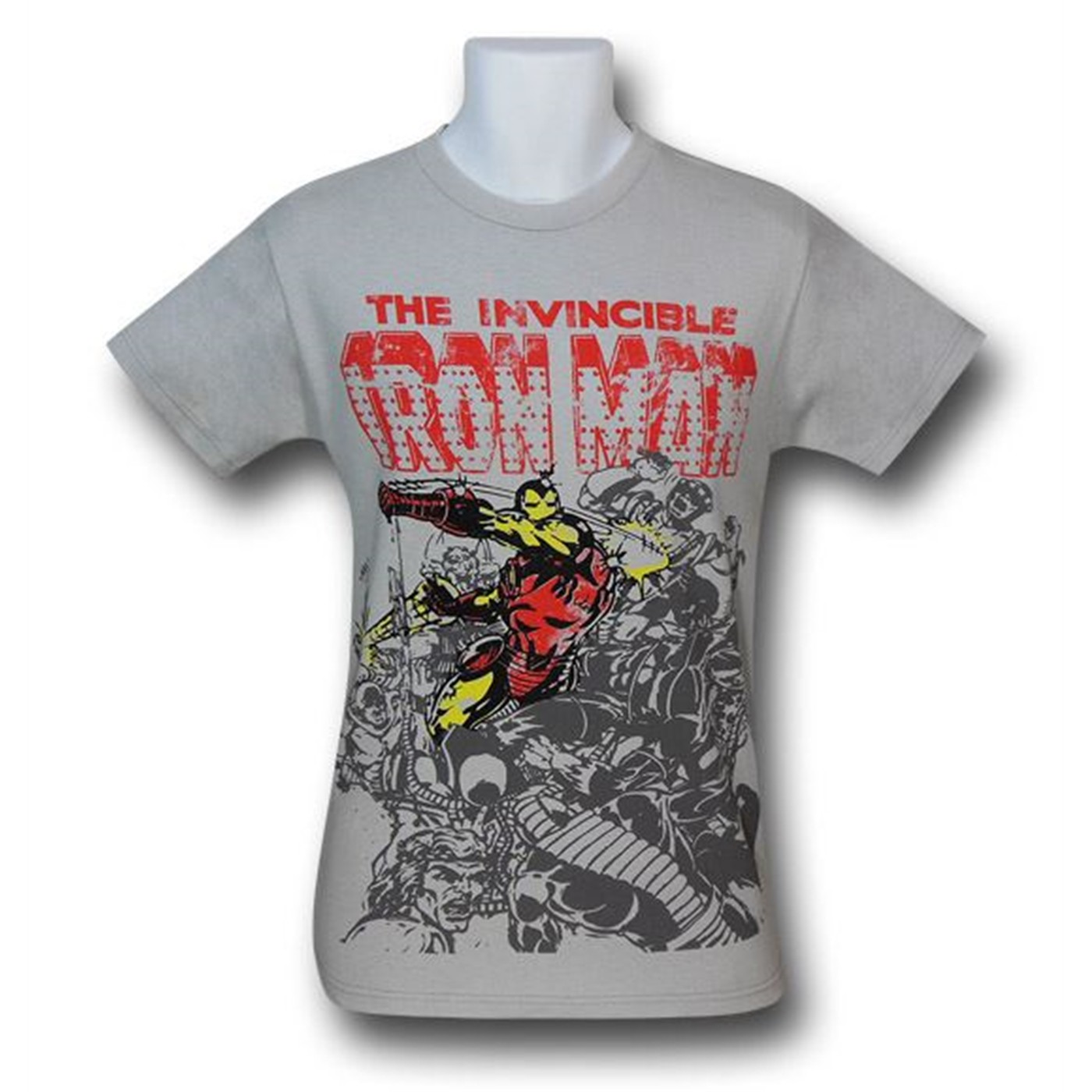 Iron Man Versus Super Army T-Shirt, Grey