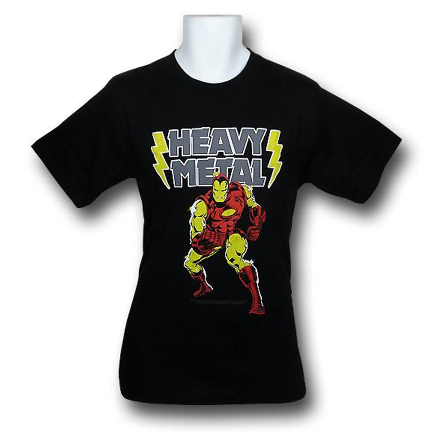 Iron Man Heavy Metal Men's T-Shirt, Black