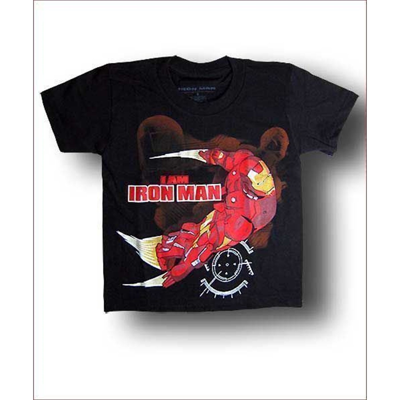Iron Man Juvenile T-Shirt - Iron Skies, Black