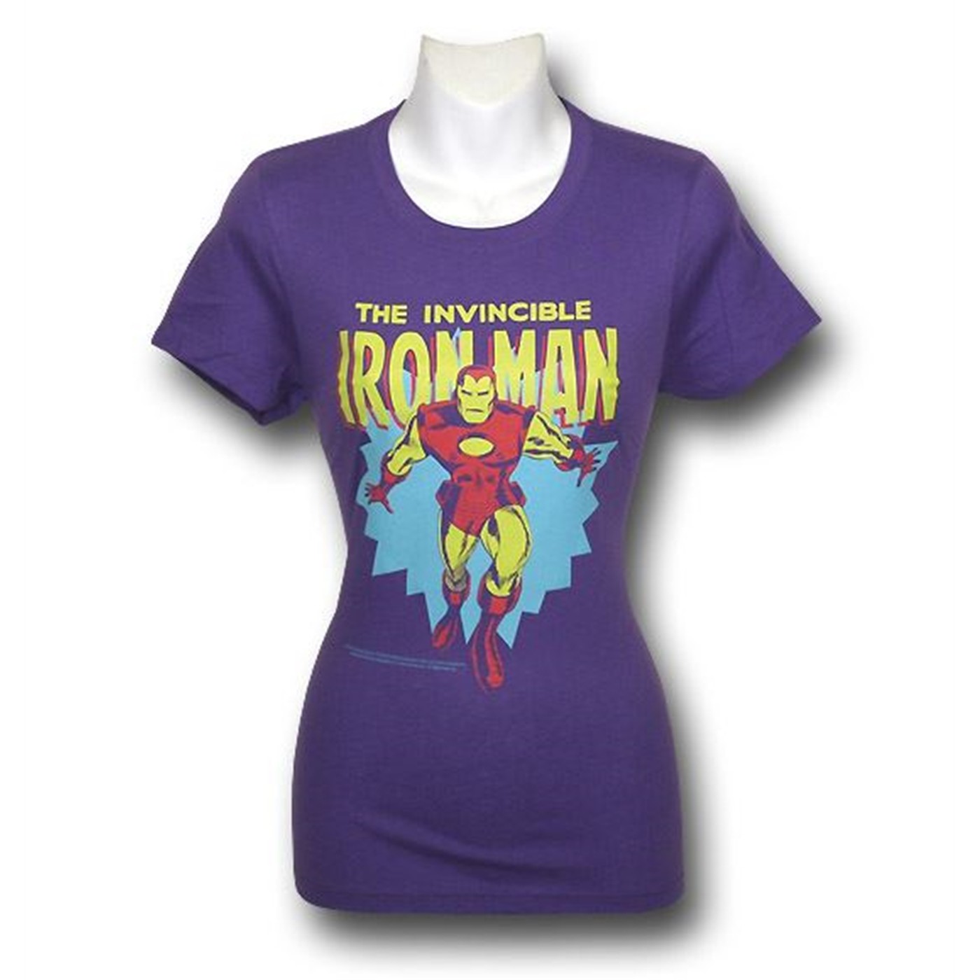 Iron Man Invincible Jr Womens T-Shirt, Purple