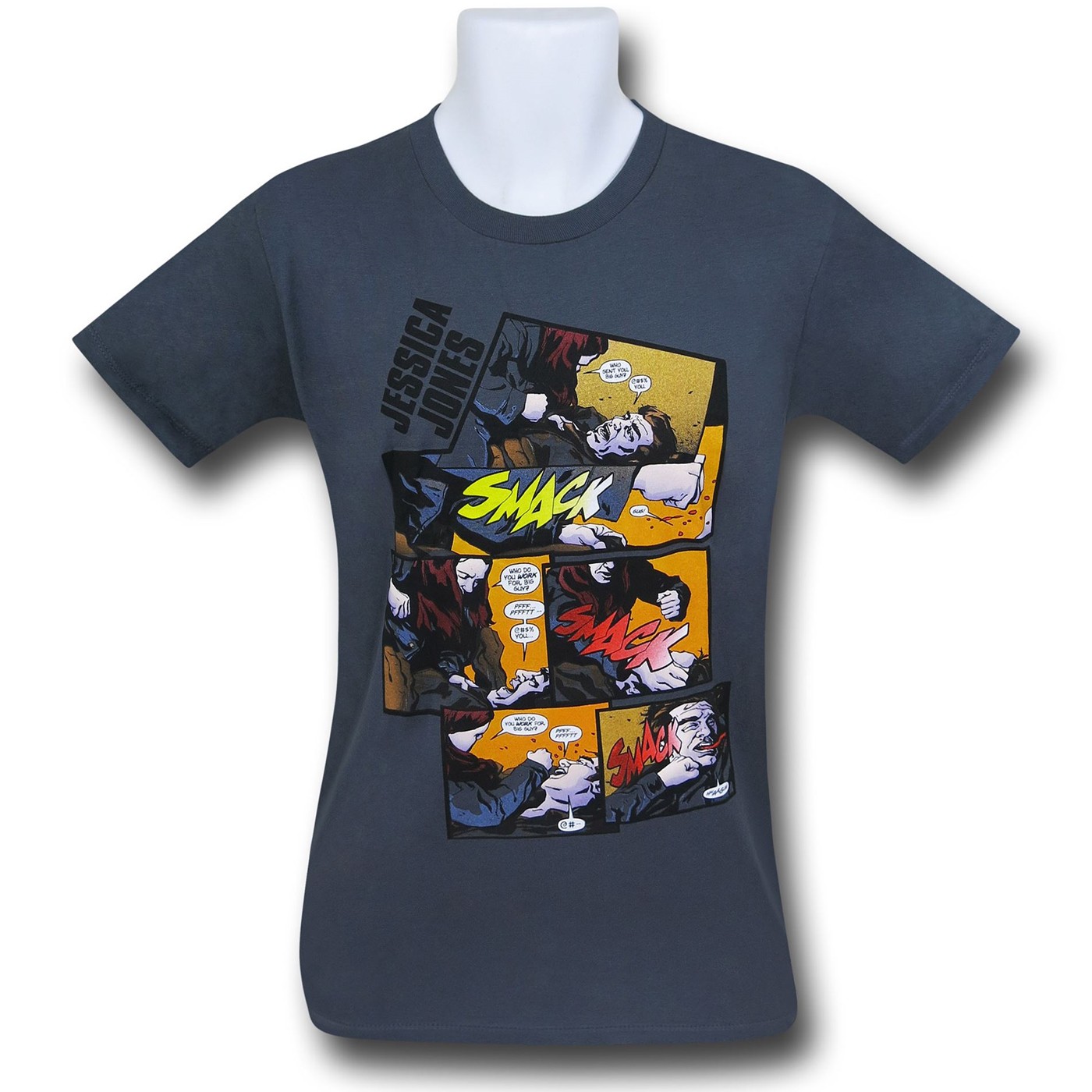 Jessica Jones Smack Attack T-Shirt, Grey