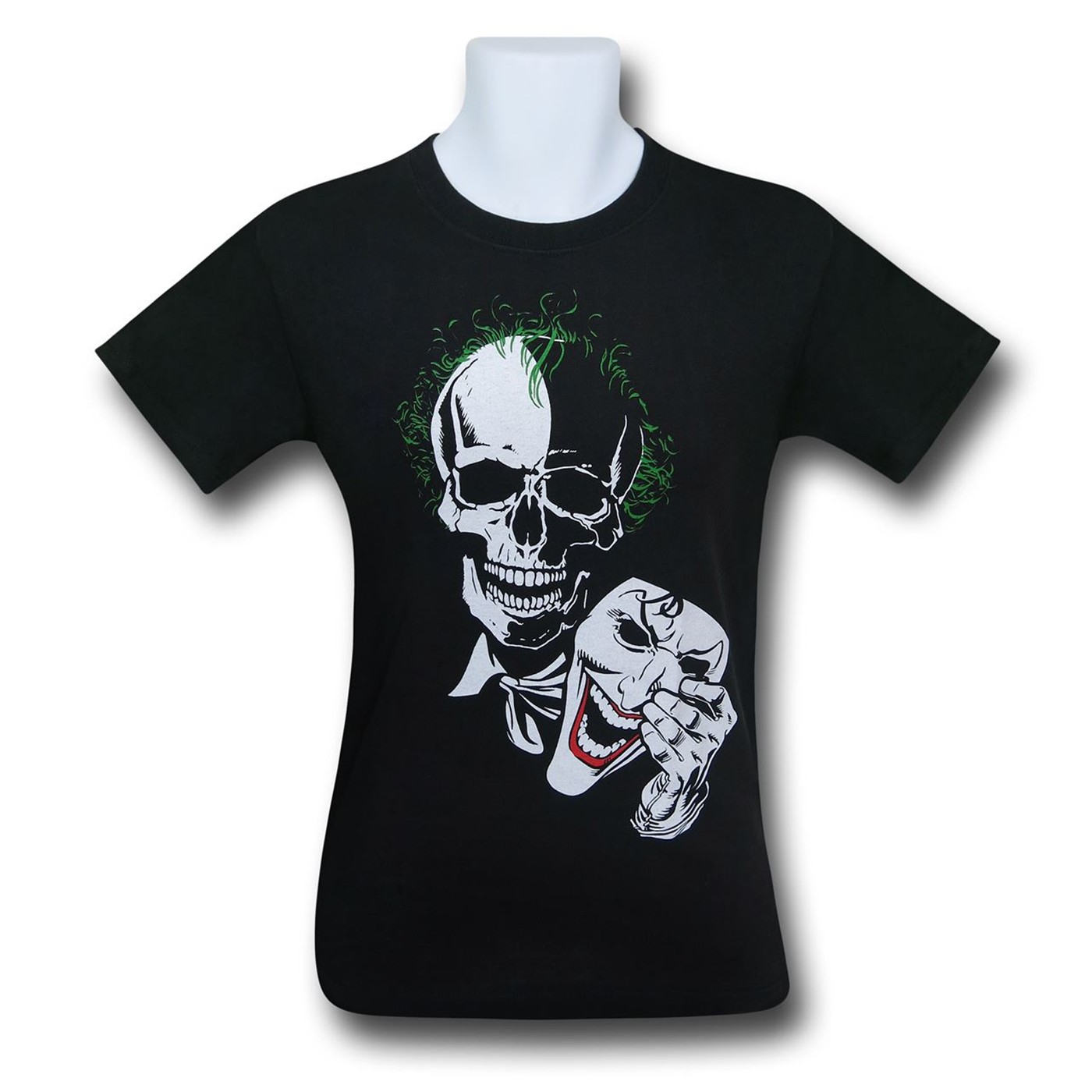 Joker Mask and Skull Men's T-Shirt, Black