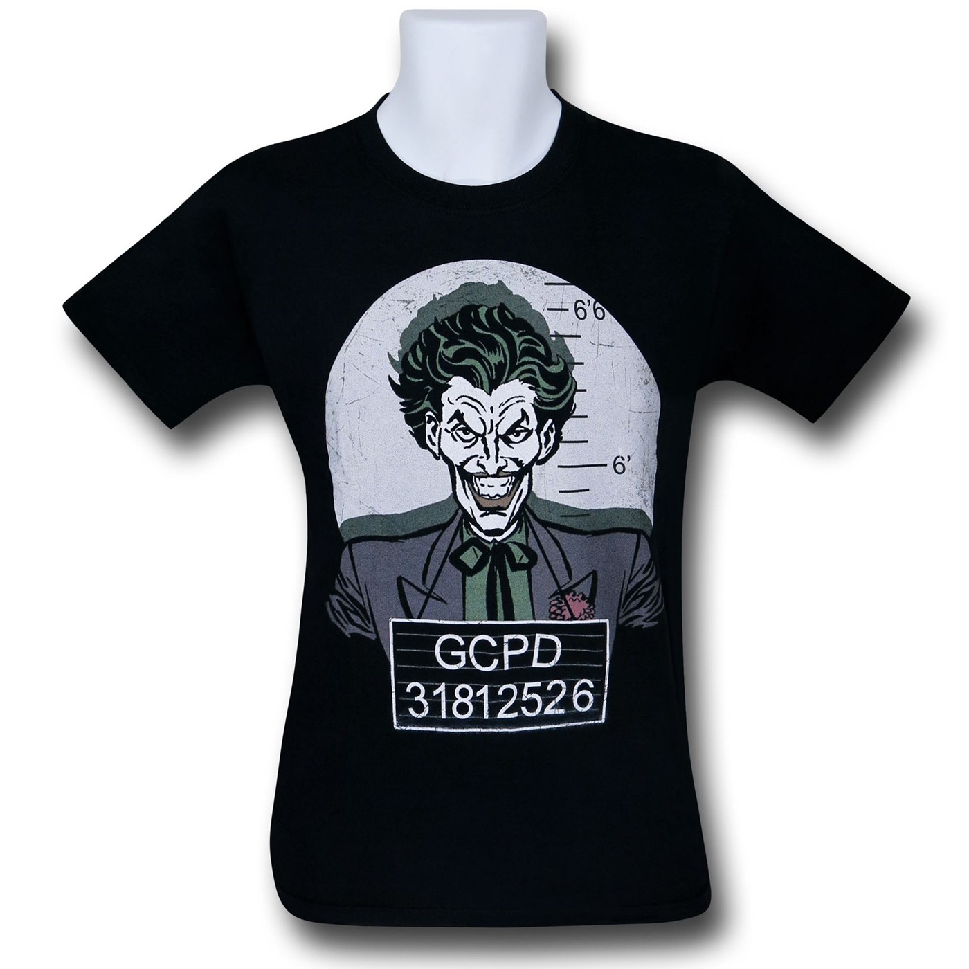 Joker Mugshot Black T-Shirt, Black
