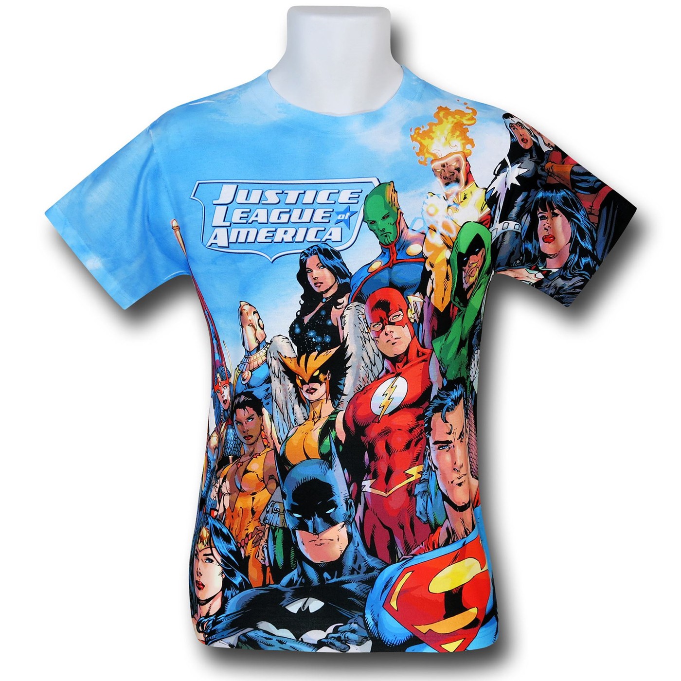 Justice League Group Sublimated T-Shirt, Blue