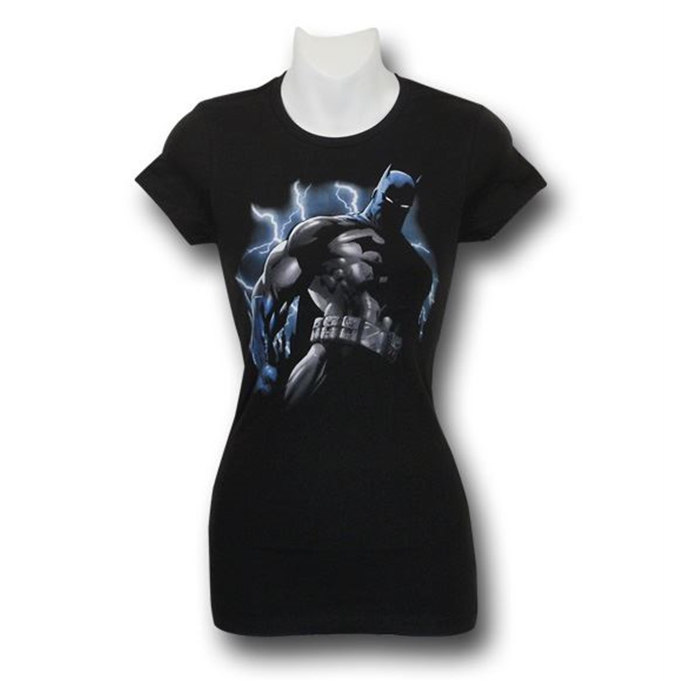 Batman Women's Lightning T-Shirt, Black
