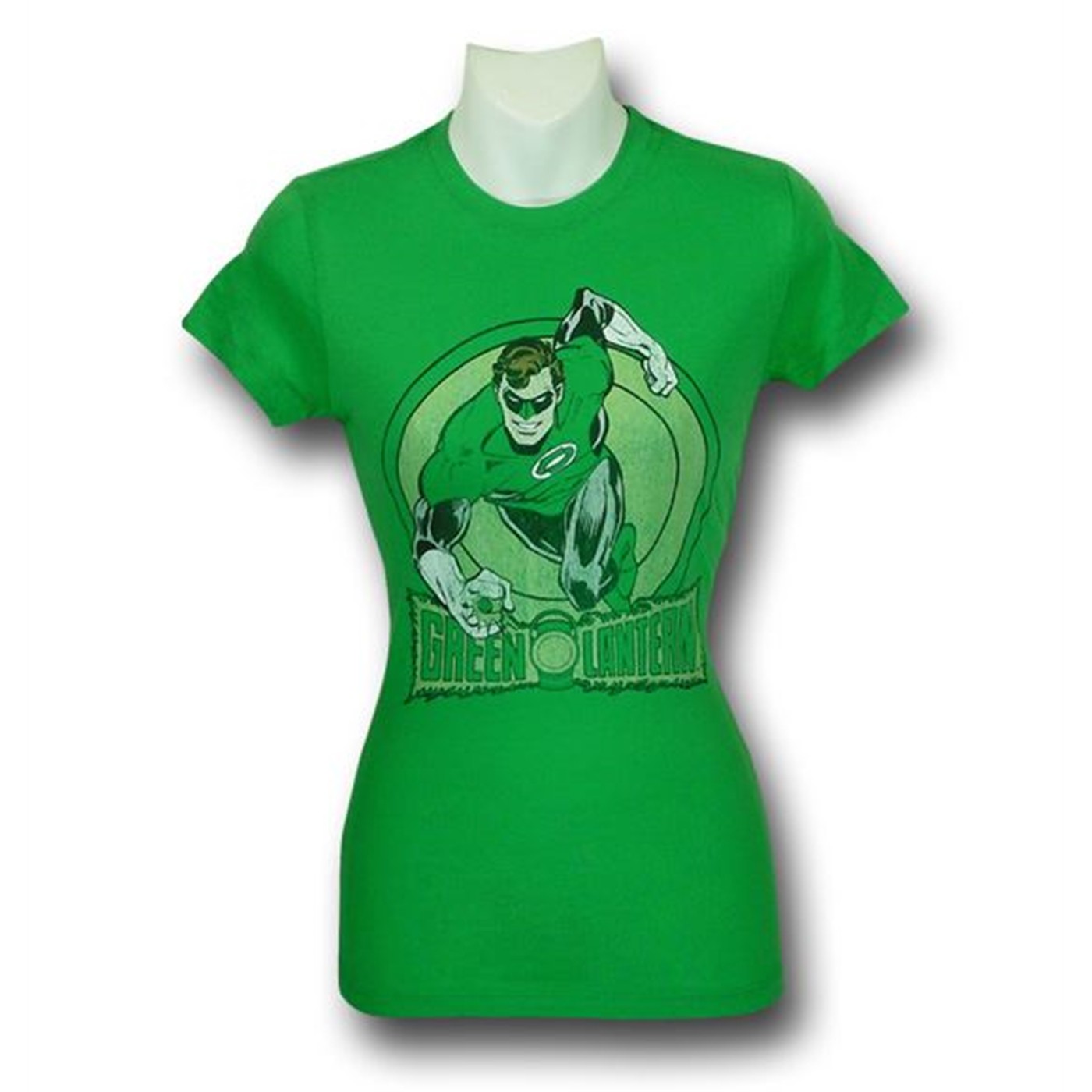 Green Lantern Women's Flyer Flaming T-Shirt, Green
