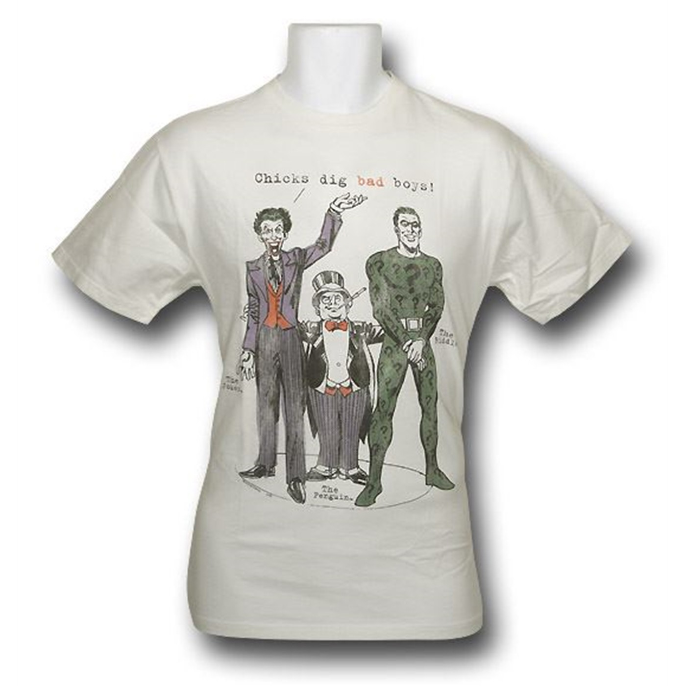 Joker and Friends Bad Boys Junk Food T-Shirt, White