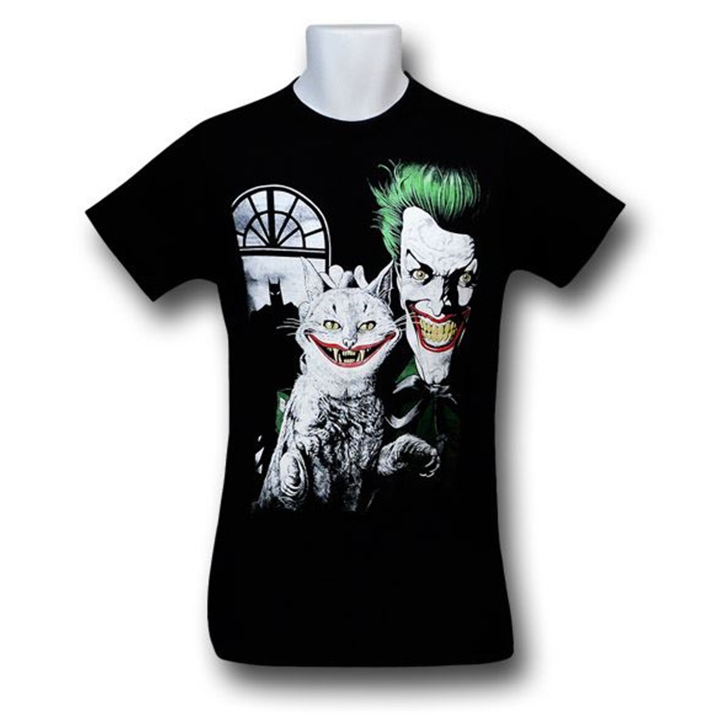 Joker & His Kitty  Kitty  Kitty T-Shirt, Black
