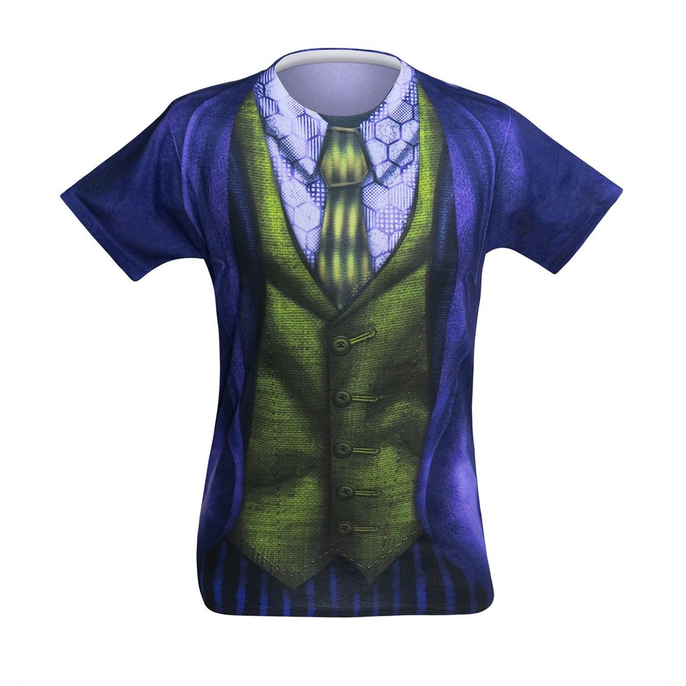 Joker Suit-Up Sublimated Costume Men's T-Shirt, Purple