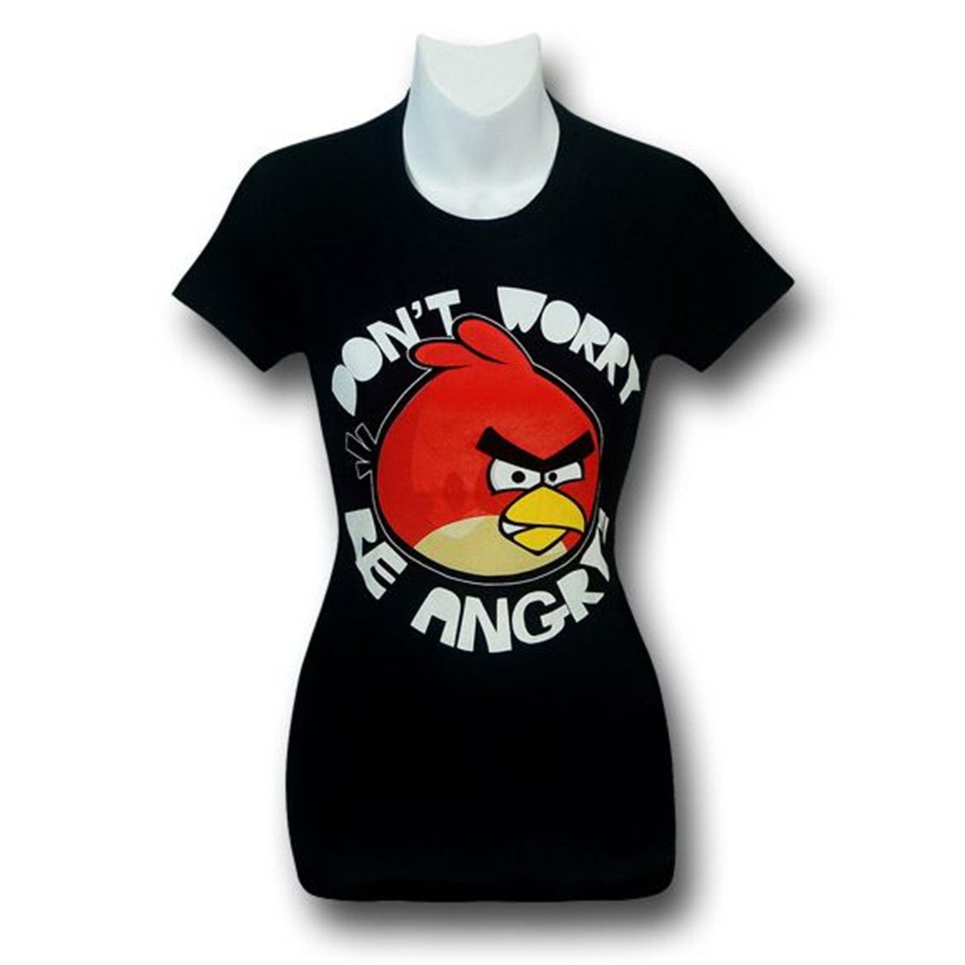 Angry Birds Be Angry Juniors T-Shirt, Black