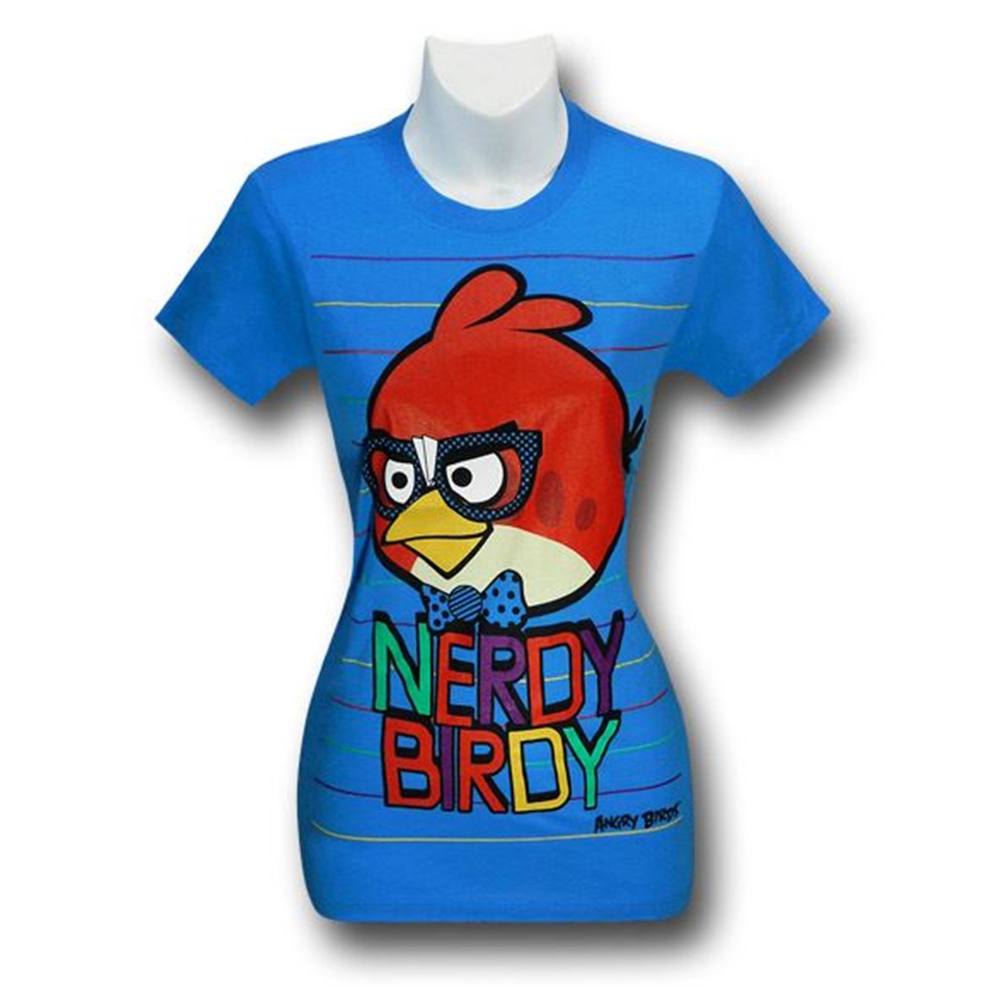 Angry Birds Nerdy Birdy Women's T-Shirt, Blue
