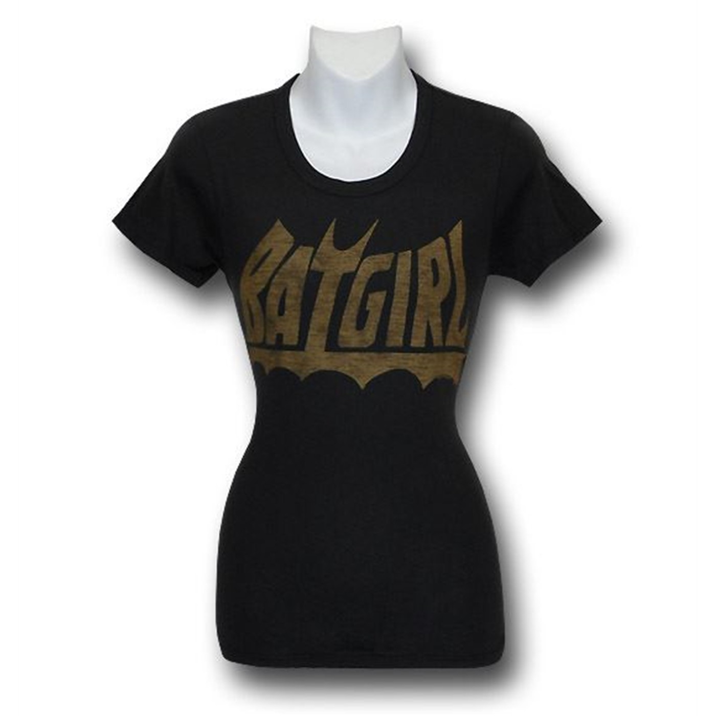 Batgirl Jr Womens Retro Logo Junk Food T-Shirt, Black