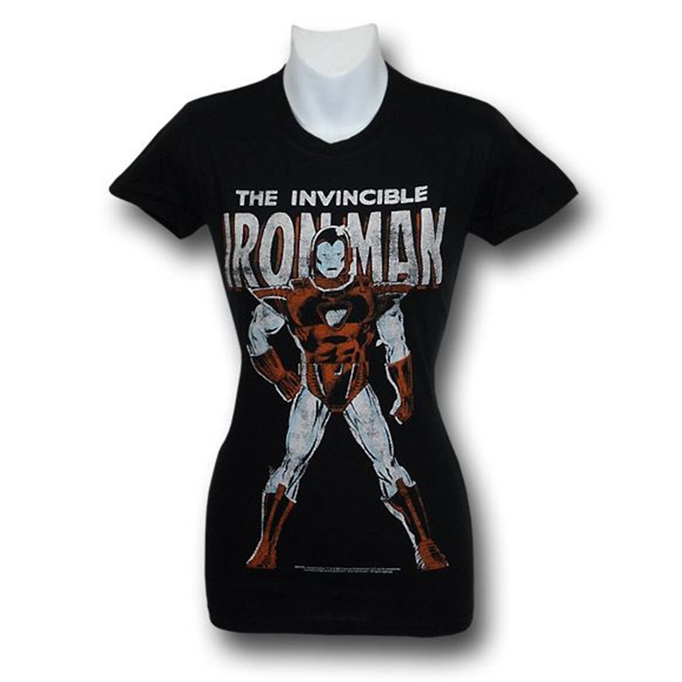 Iron Man Juniors Silver Centurion Armor T-Shirt, Black