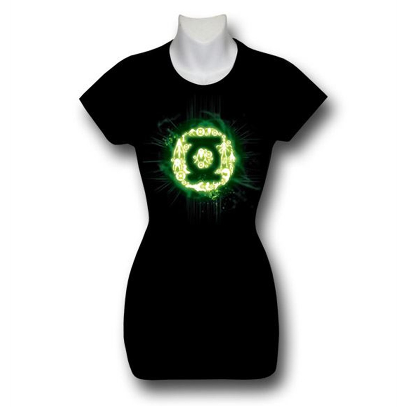 Green Lantern Movie Chosen Ones Junior Womens T-Shirt, Black