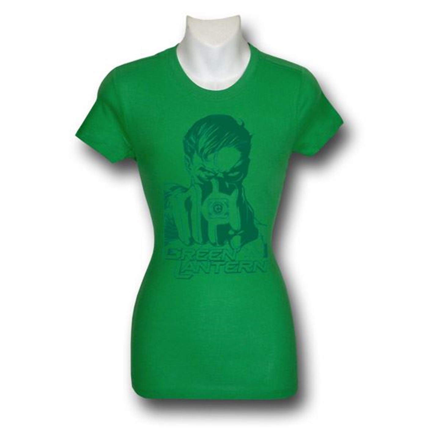 Green Lantern Movie Women's Fist Face T-Shirt, Green