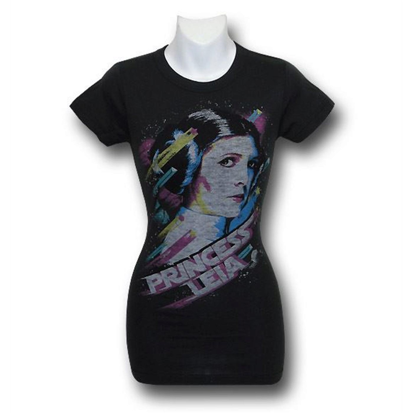 Star Wars Princess Leia Juniors T-Shirt, Black