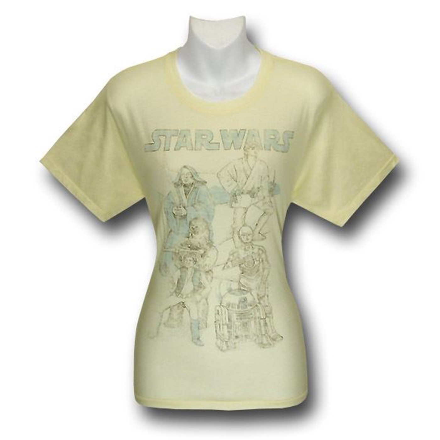 Star Wars Jrs Super Fade Junk Food Slouch T-Shirt, Yellow