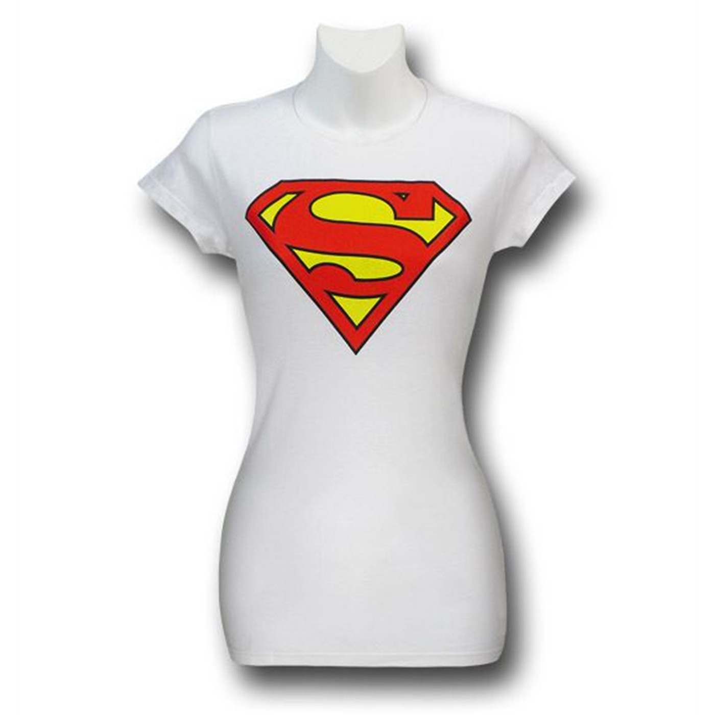 Superman Symbol Women's White T-Shirt, White