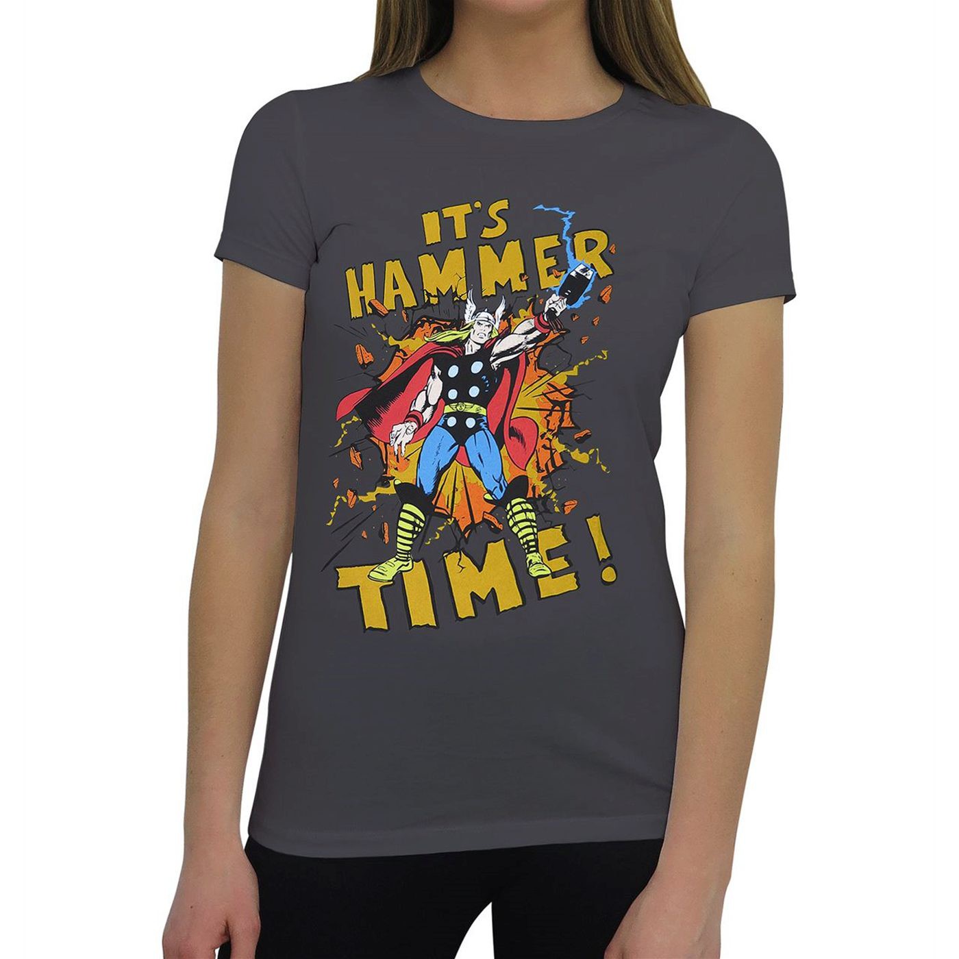 Thor Time of the Hammer Women's T-Shirt, Grey