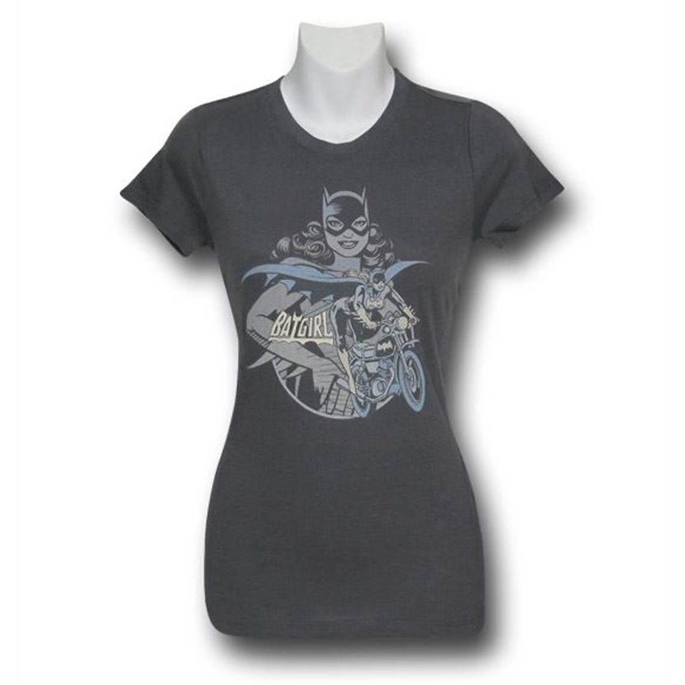 Batgirl Biker Image Women's T-Shirt, Grey
